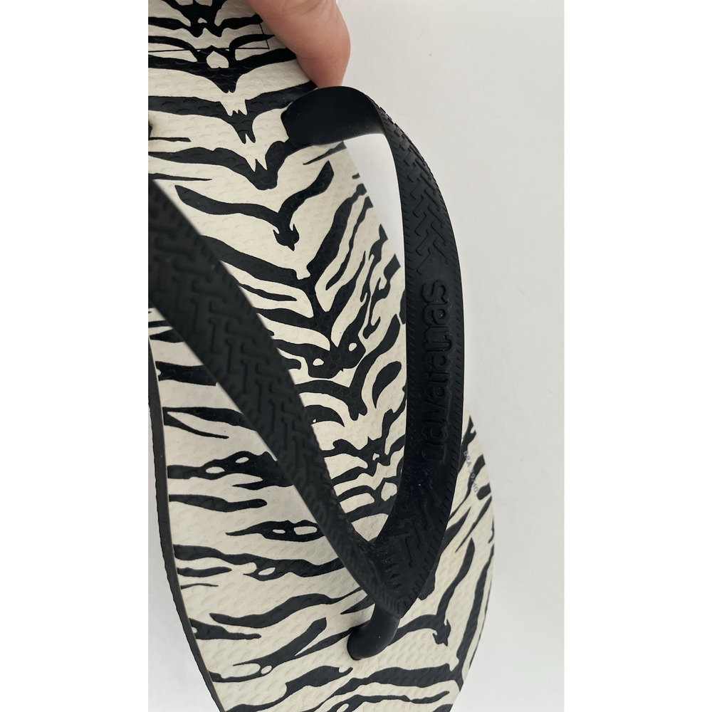 YVES SAINT LAURENT HAVAIANAS ZEBRA PRINT US SZ 9/10W, EURO 40/41, EXCELLENT - Picture 3 of 13